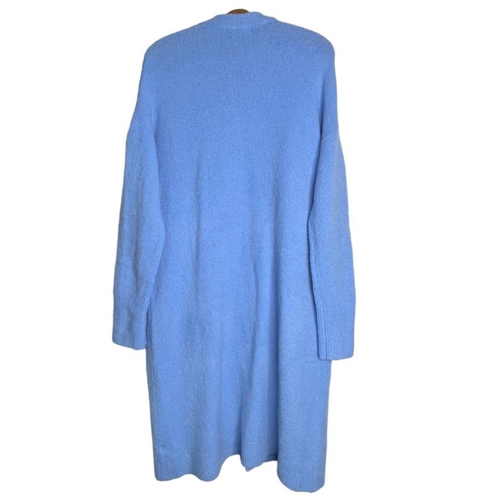 Halogen - Open Front Long Cardigan In Sky Blue - image 3